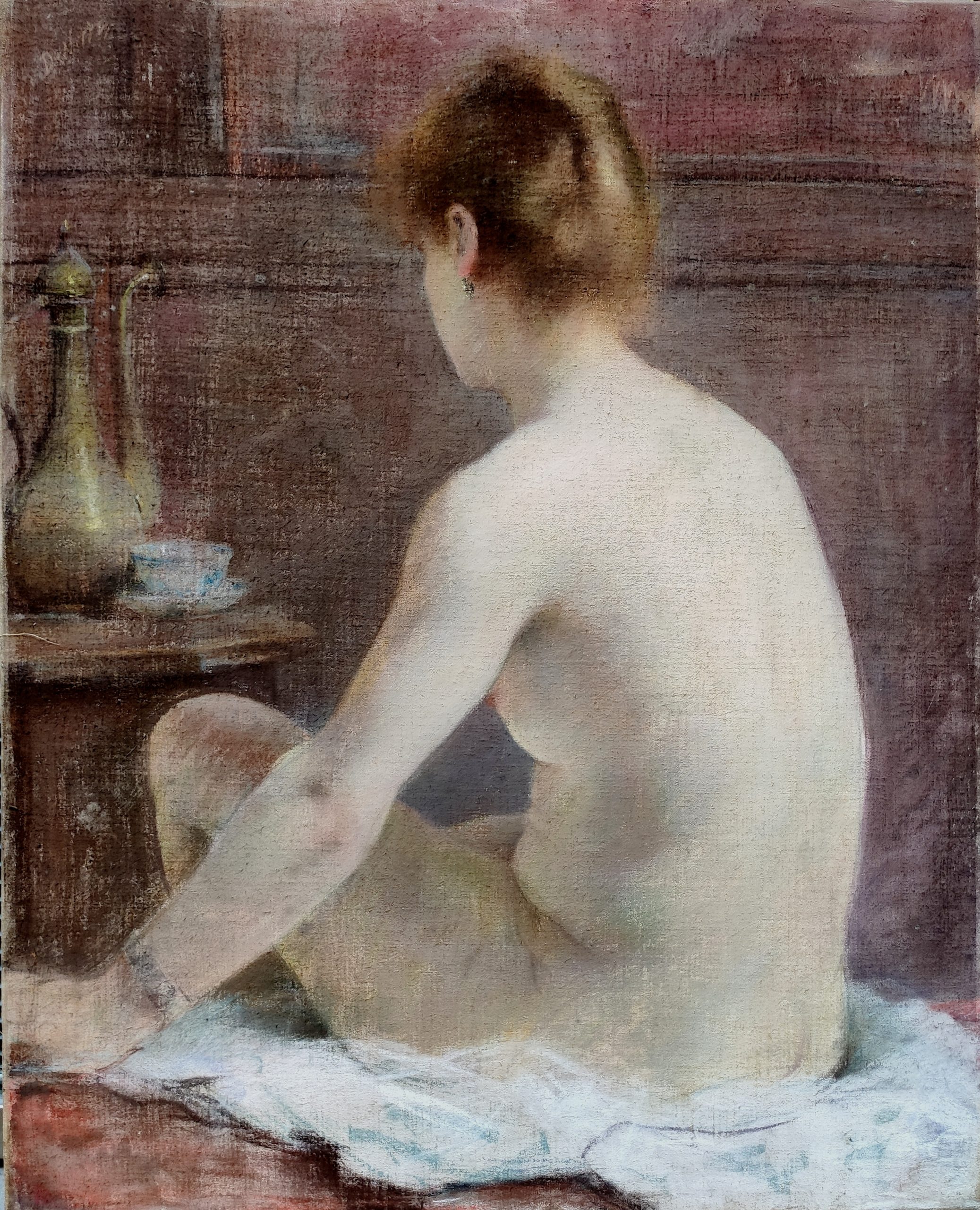 Nude from the back - Giuseppe De Nittis Tablo