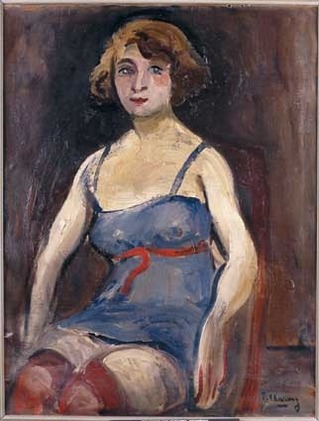 Nude in Blue Slip (1916) - Émilie Charmy Tablo