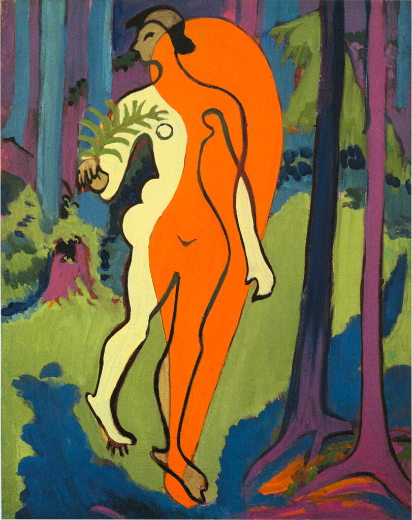 Nude in Orange and Yellow (1929) - Ernst Ludwig Kirchner Tablo