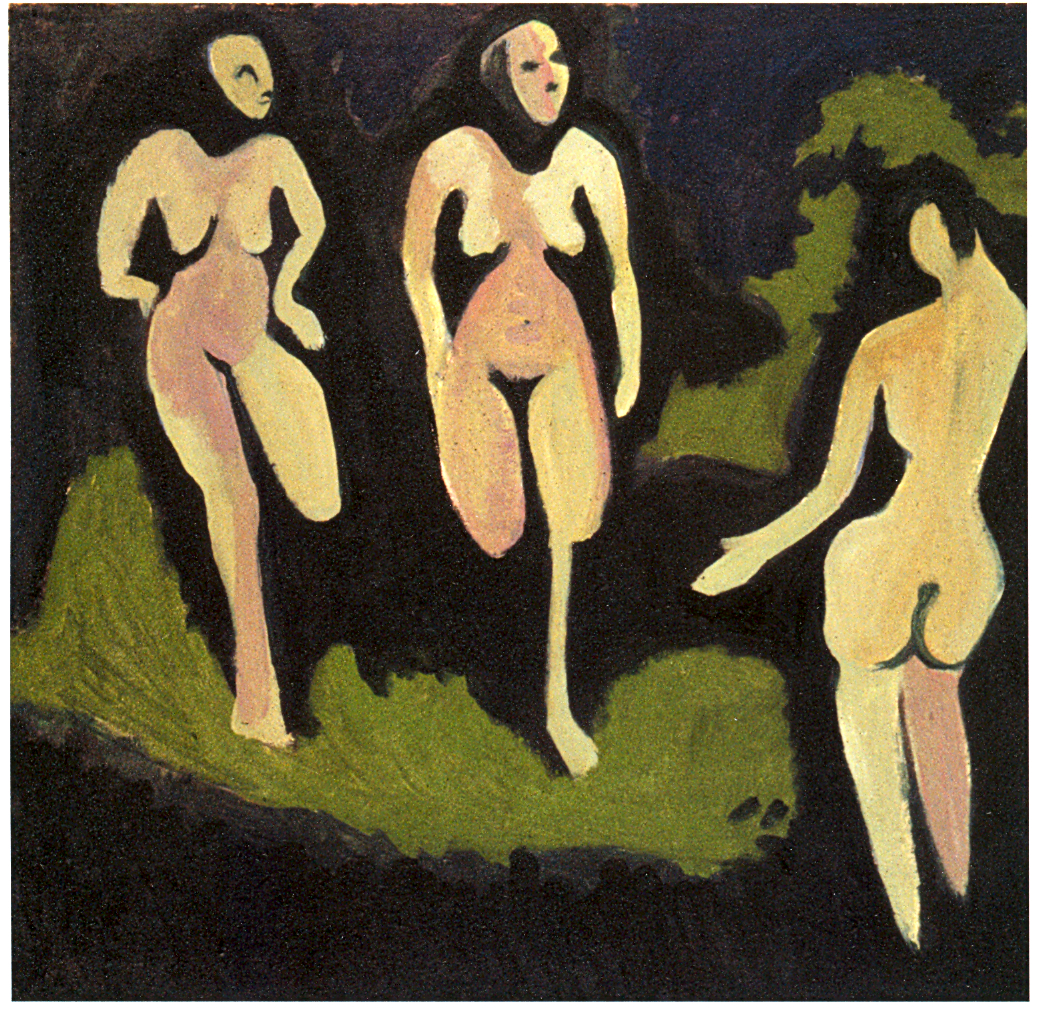 Nudes in a Meadow (1929) - Ernst Ludwig Kirchner Tablo