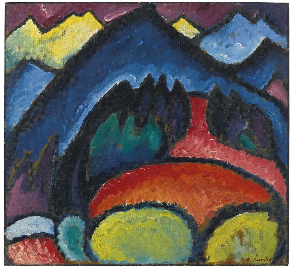 Oberstdorf Mountains (1912) - Alexej von Jawlensky Tablo