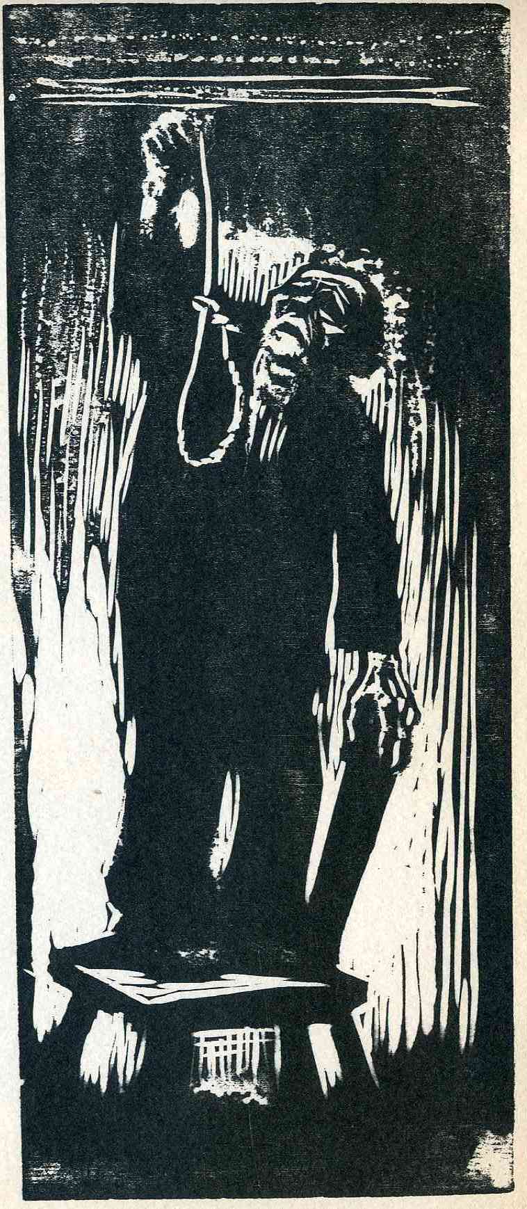 Old Man with Noose (1923) - Käthe Kollwitz Tablo