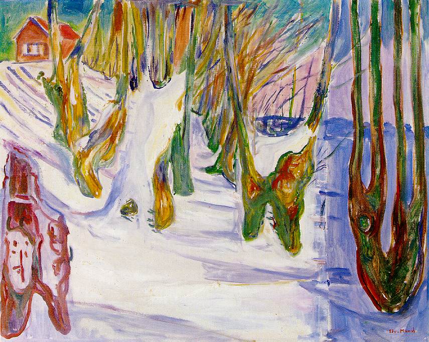 Old Trees (1923) - Edvard Munch Tablo