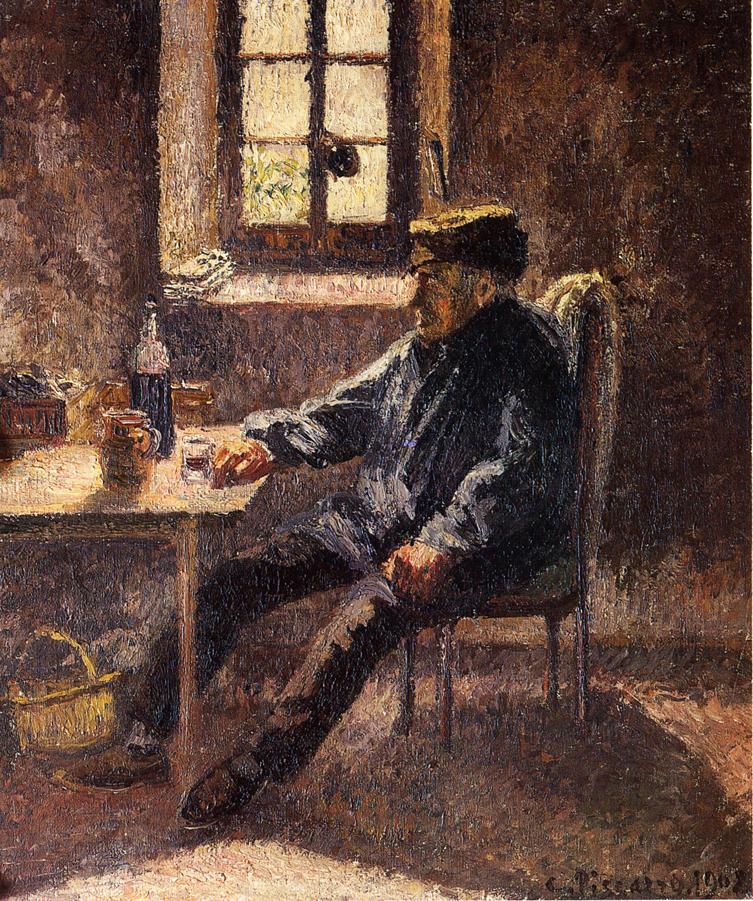 Old Winegrower in Moret (1902) - Camille Pissarro Tablo