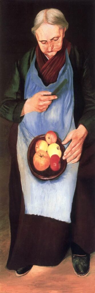 Old Woman Peeling an Apple (1894) - Tivadar Kosztka Csontváry Tablo