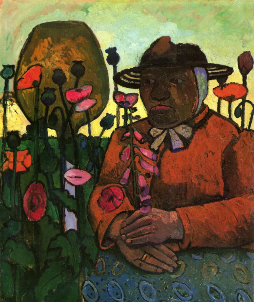 Old Woman from the Poorhouse in the Garden (1906) - Paula Modersohn-Becker Tablo