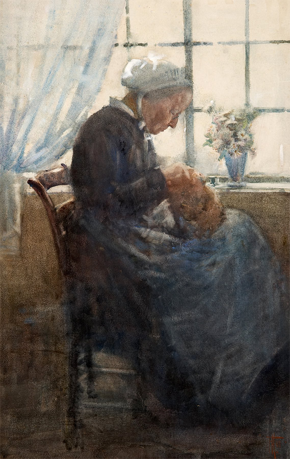 Old Woman, Caudebec (1901) - Frances Hodgkins Tablo