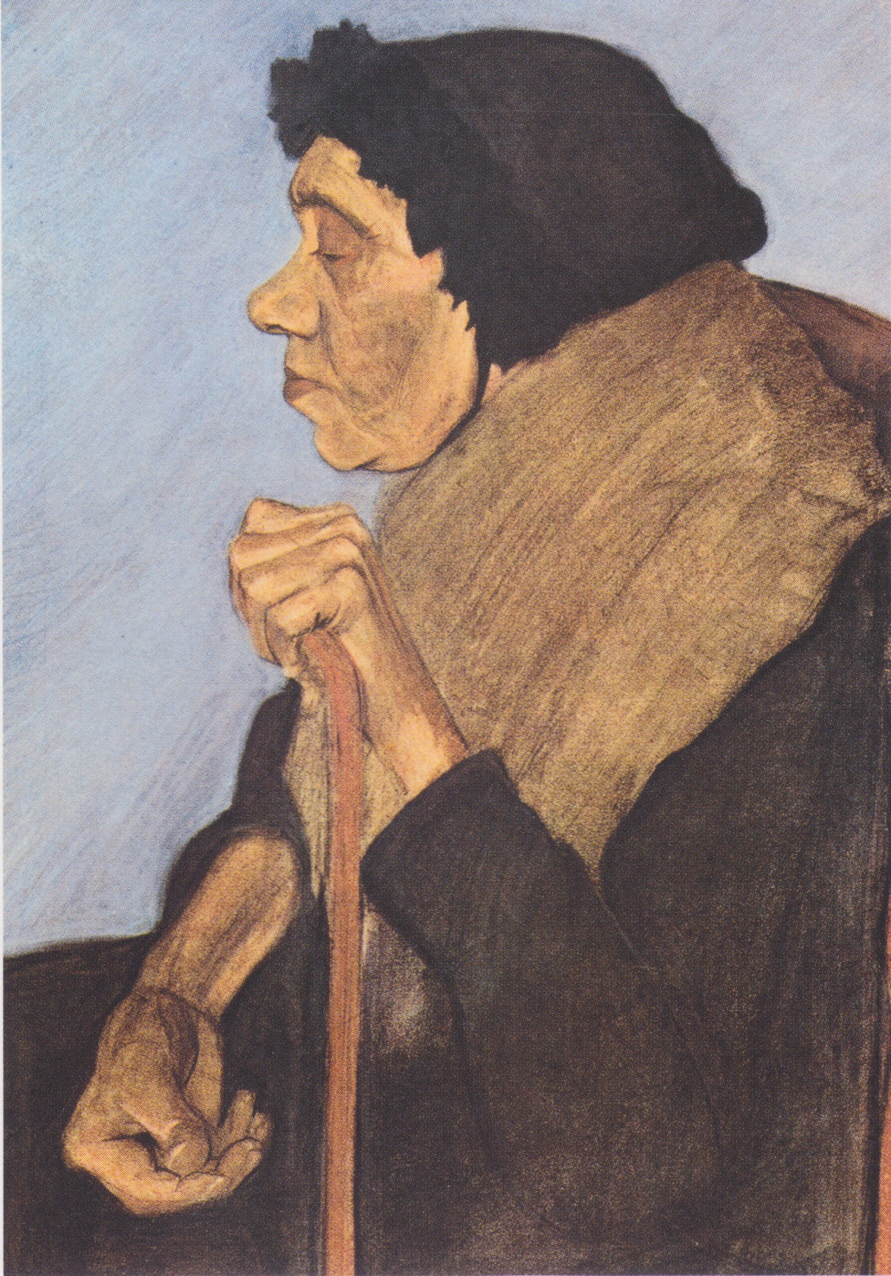 Old blind woman (1899) - Paula Modersohn-Becker Tablo