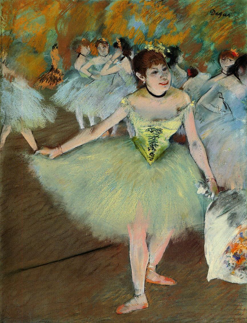 On Stage (1879) - Edgar Degas Tablo