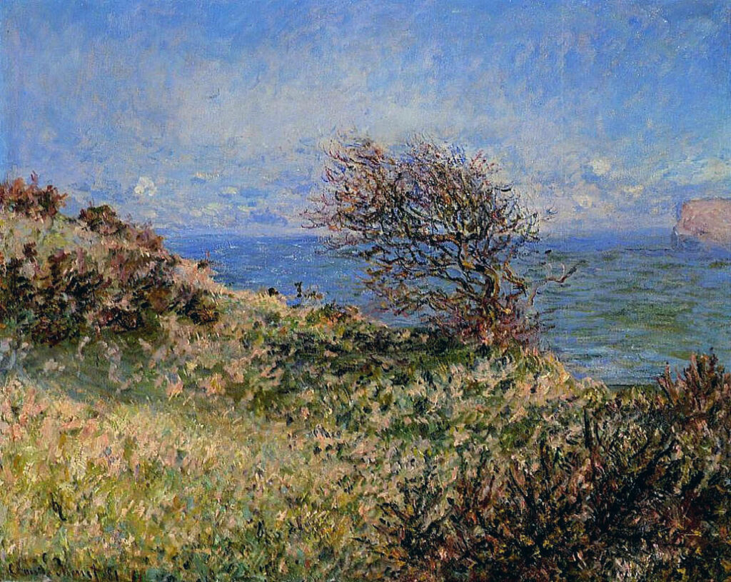 On the Cliff at Fecamp (1881) - Claude Monet Tablo
