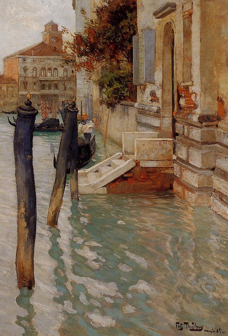 On the Grand Canal, Venice (1885) - Frits Thaulow Tablo
