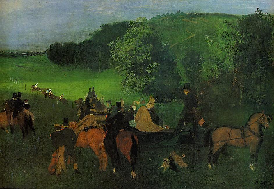 On the Racecourse (1860) - Edgar Degas Tablo