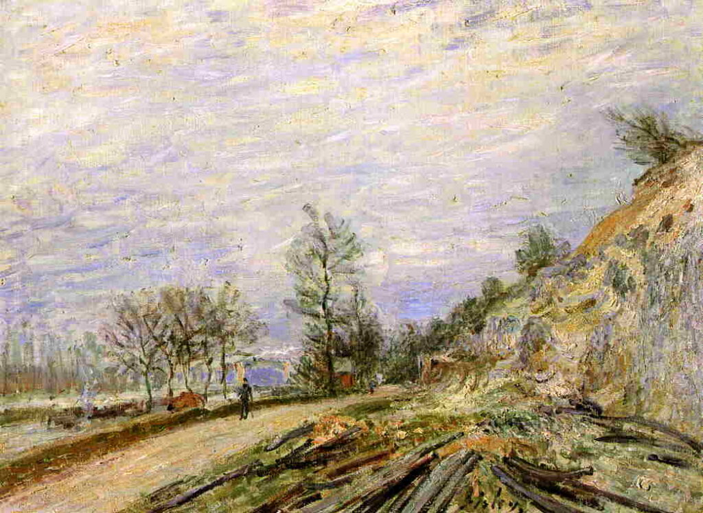 On the Road from Moret (1882) - Alfred Sisley Tablo