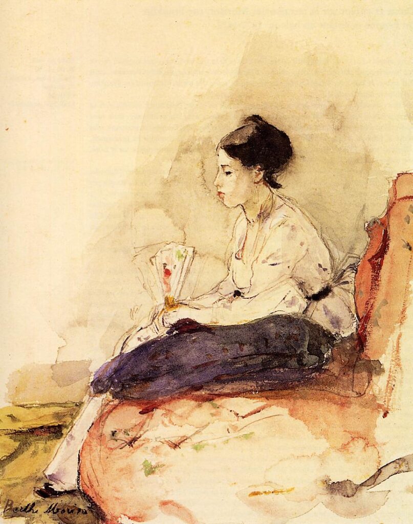 On the Sofa (1871) – Berthe Morisot Tablo