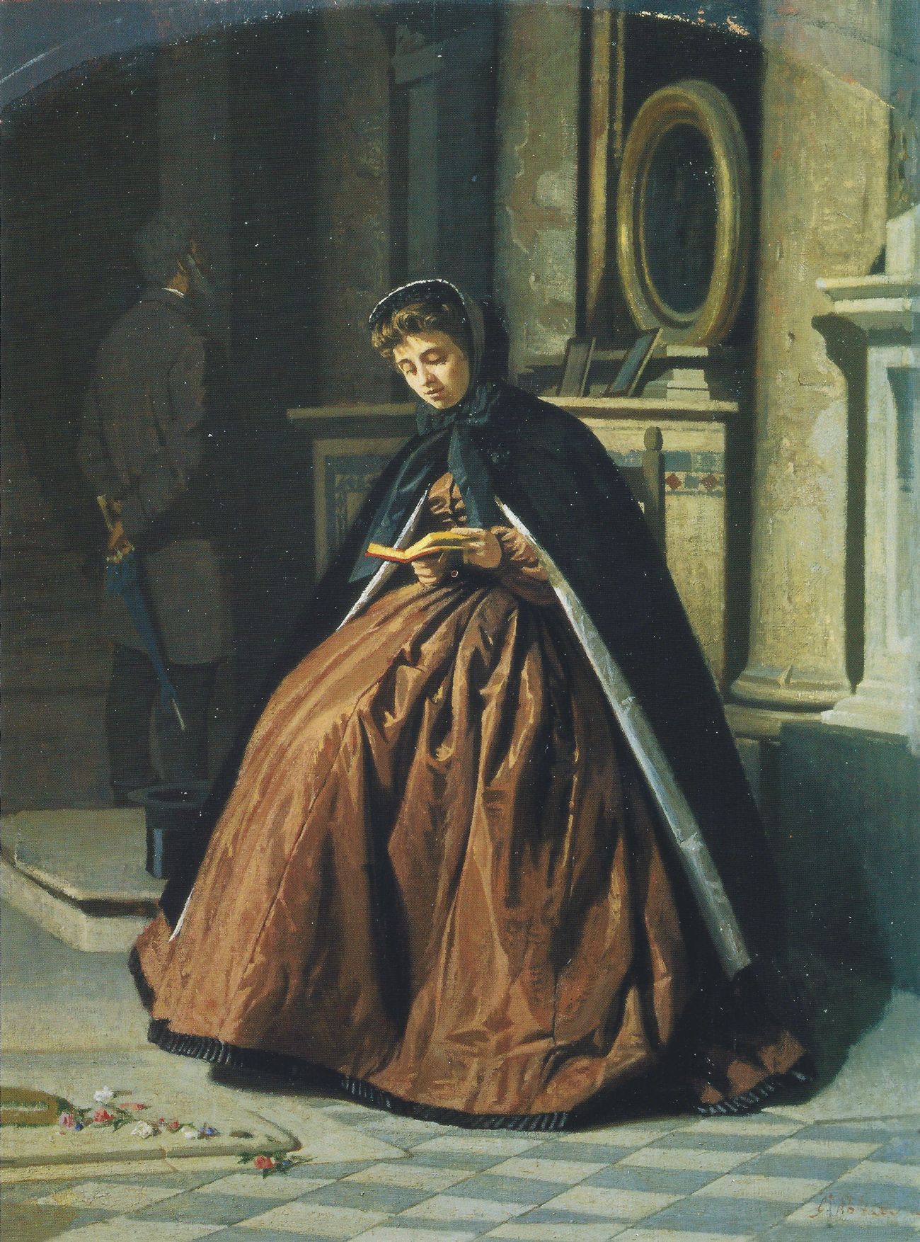Oration (The Prayer) (1866) - Giuseppe Abbati Tablo