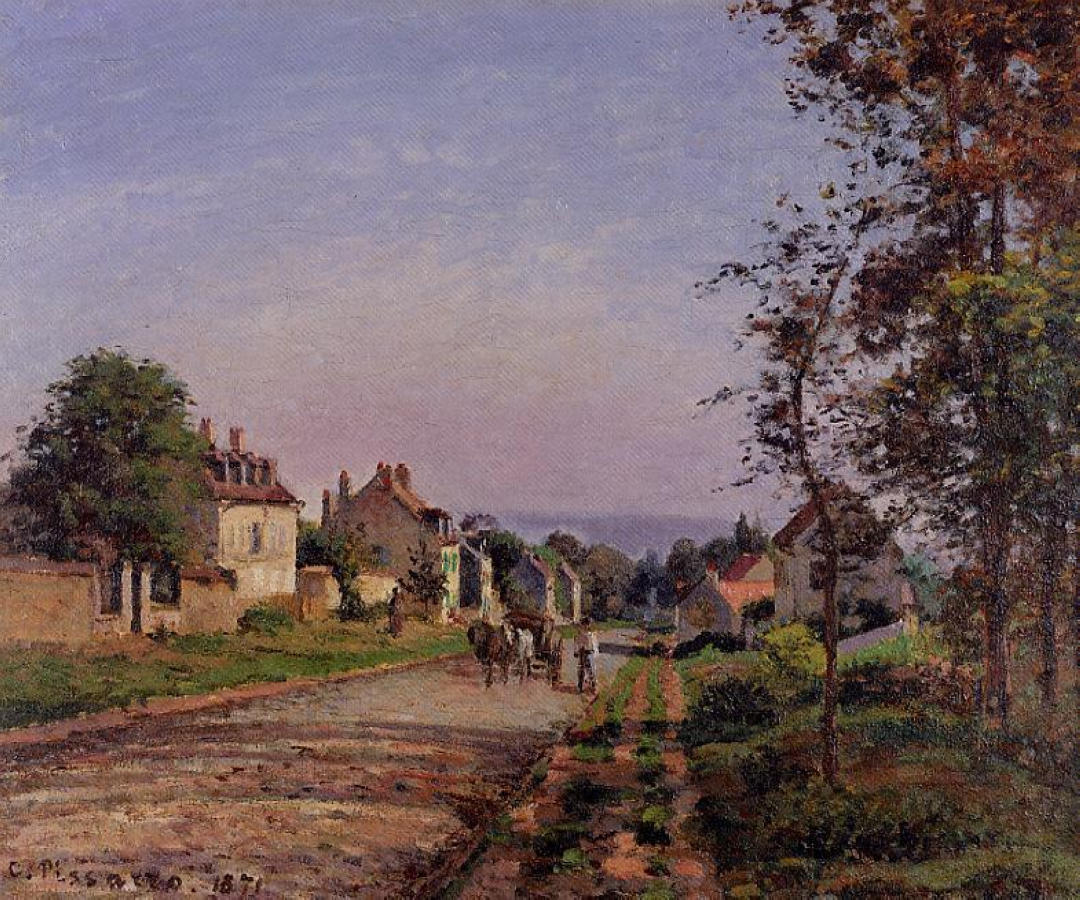 Outskirts of Louveciennes (1871) - Camille Pissarro Tablo