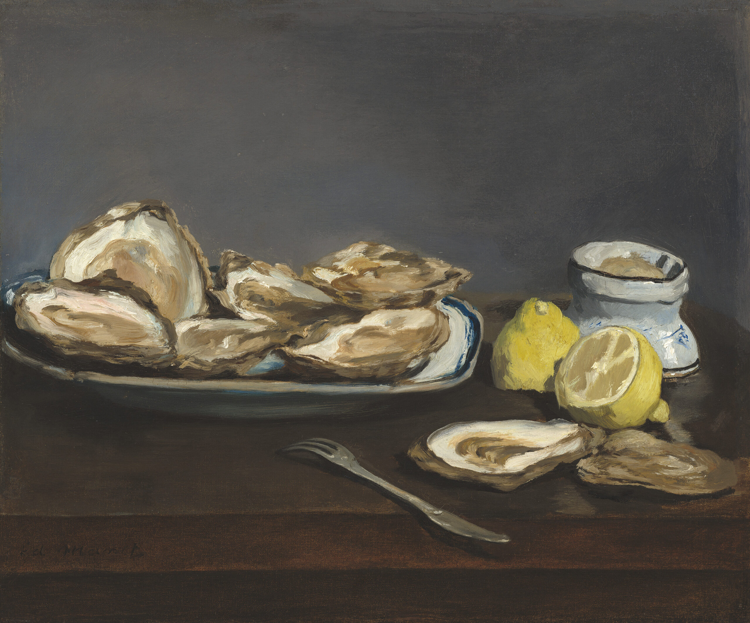 Oysters (1862) - Edouard Manet Tablo