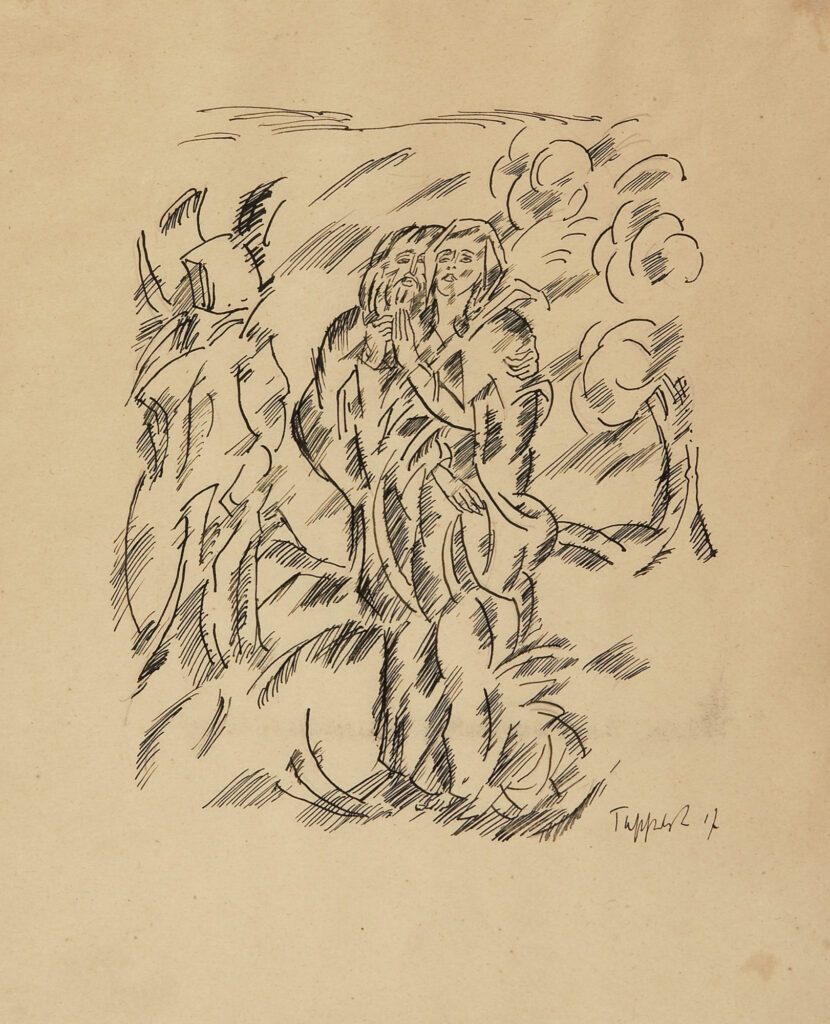 Paar in Einer Landschaft (1917) - Georg Tappert Tablo