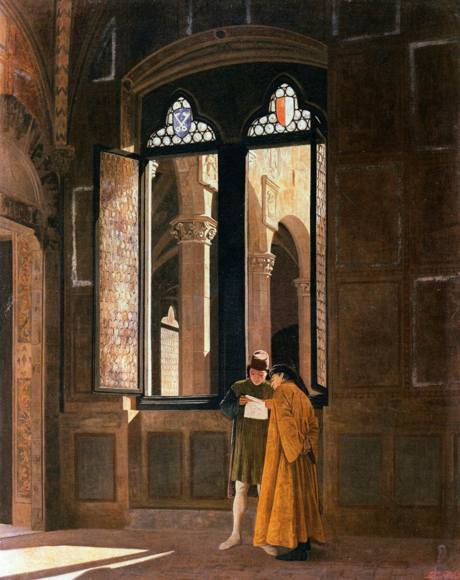 Palazzo Pretorio in Florence (1865) - Federico Zandomeneghi Tablo