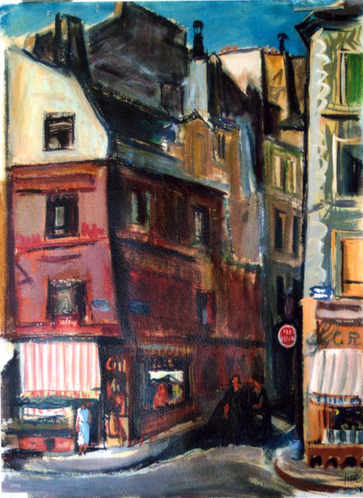Paris. Mouffetard Street - Iosif Iser Tablo