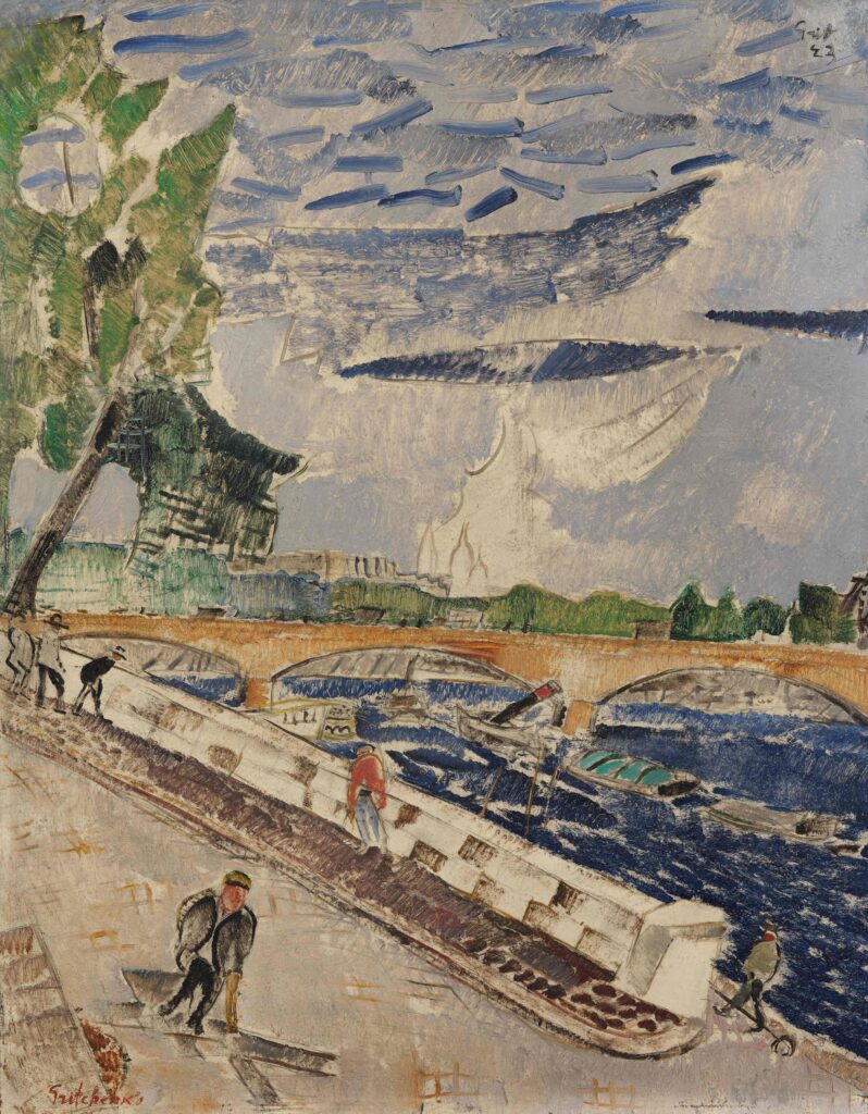 Paris, Les Bords De Sein (1923) - Alexis Gritchenko Tablo