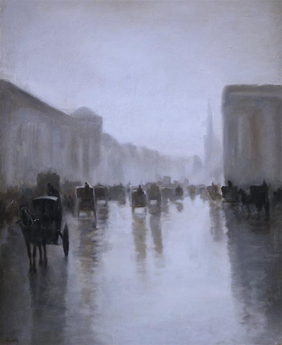 Paris, Rue de Rivoli - Giuseppe De Nittis Tablo