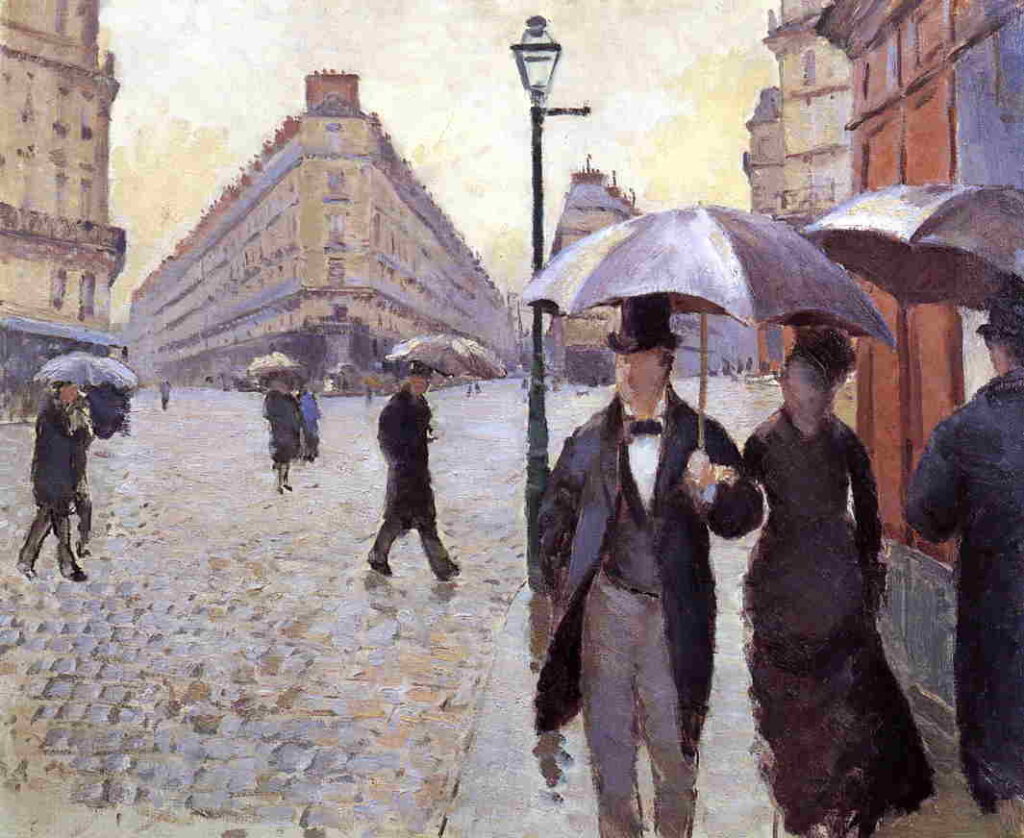 Paris, a Rainy Day (1877) - Gustave Caillebotte Tablo