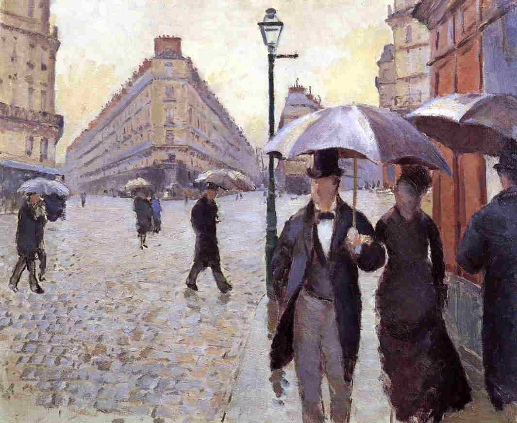 Paris, a Rainy Day (1877) - Gustave Caillebotte Tablo