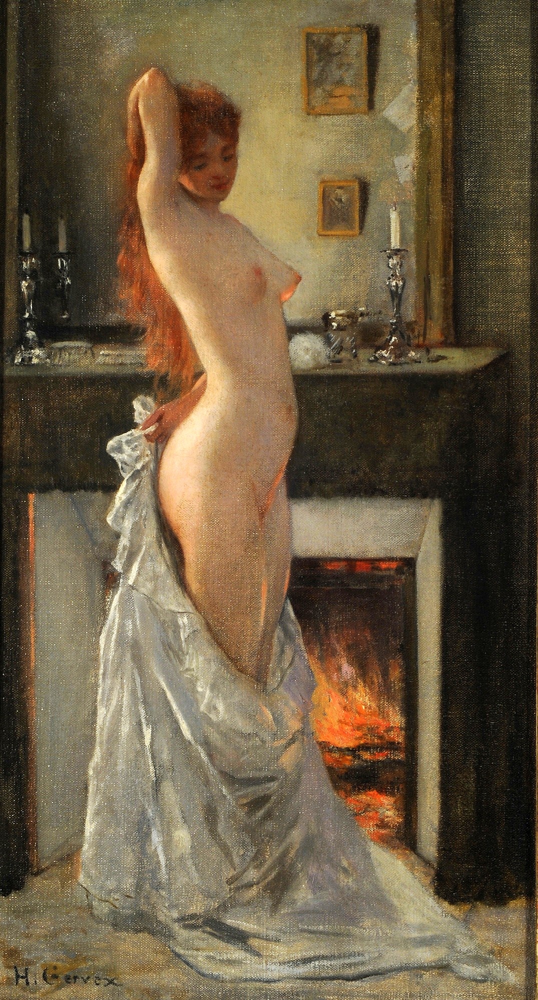 Parisian Woman at Her Toilet - Henri Gervex Tablo