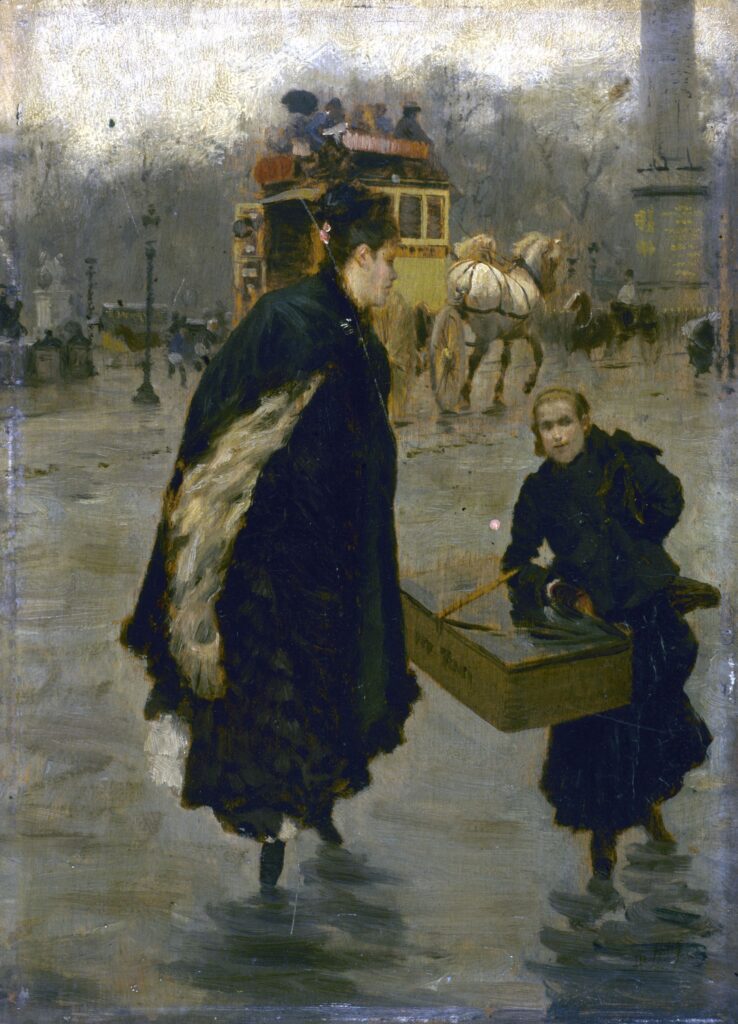 Parisians on Place de la Concorde (1875) - Giuseppe De Nittis Tablo