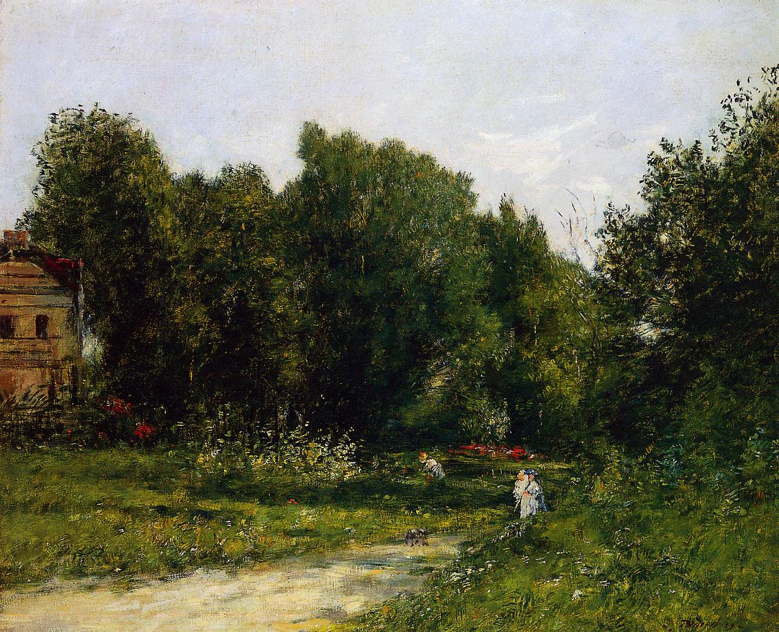 Park Cordieres a Trouville (1873) - Eugène Boudin Tablo