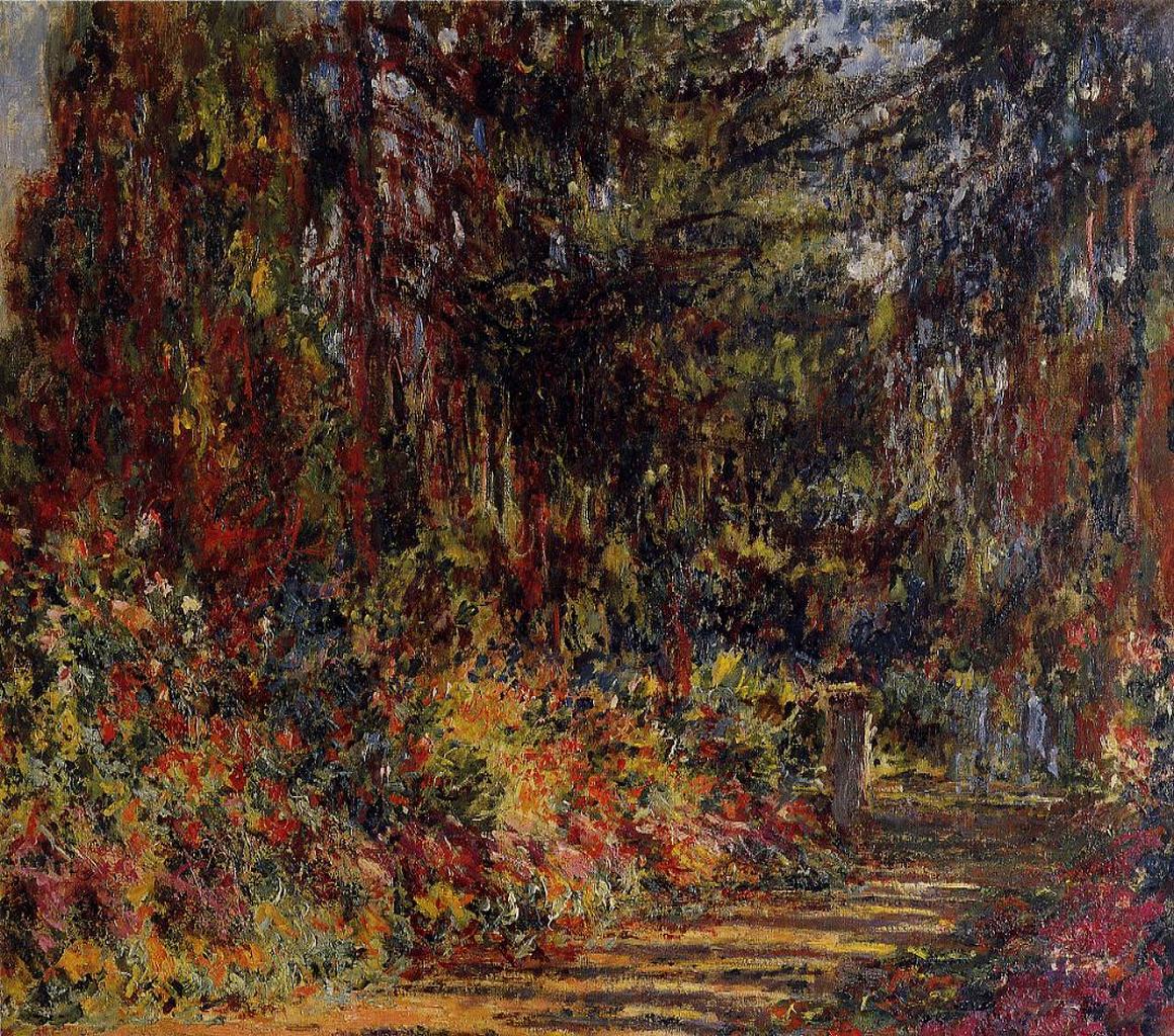 Path at Giverny (1902) - Claude Monet Tablo