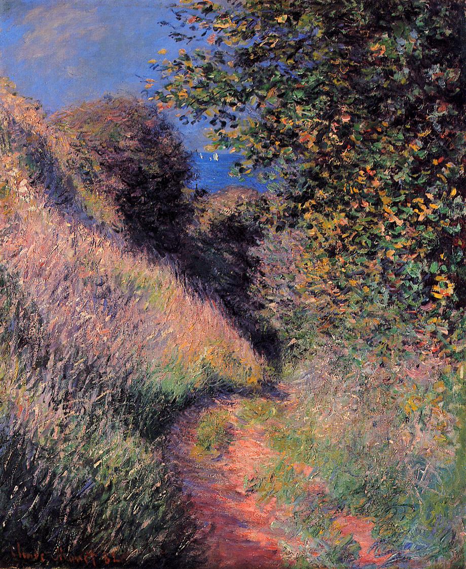 Path at Pourville (1882) - Claude Monet Tablo