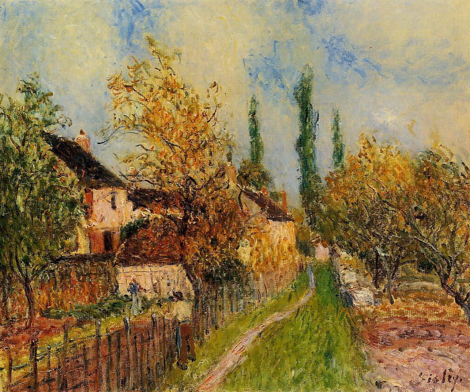 Path at Sablons (1883) - Alfred Sisley Tablo