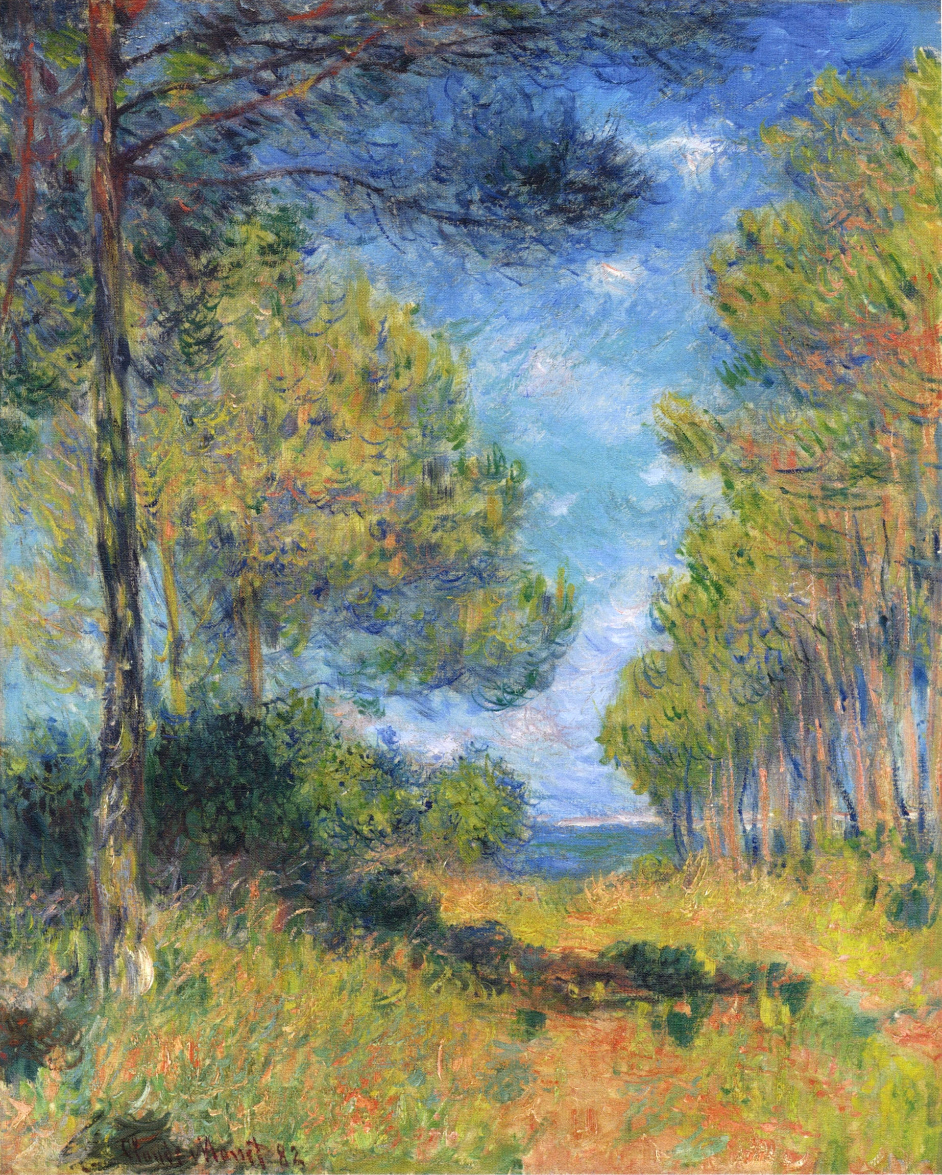 Path at Varengeville (1882) - Claude Monet Tablo