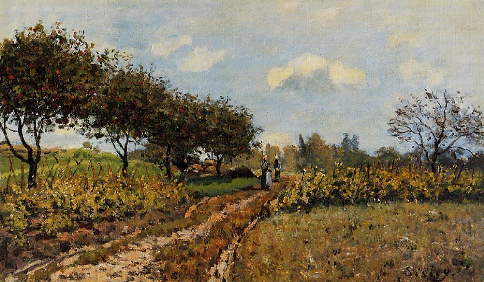 Path in the Country (1876) - Alfred Sisley Tablo