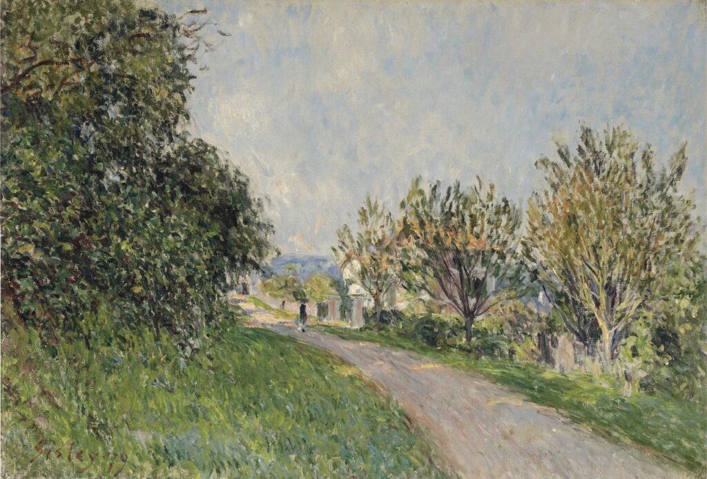 Path near Sevres (1879) - Alfred Sisley Tablo