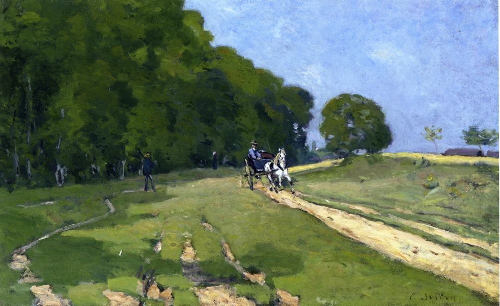 Path near the Parc de Courances (1868) - Alfred Sisley Tablo
