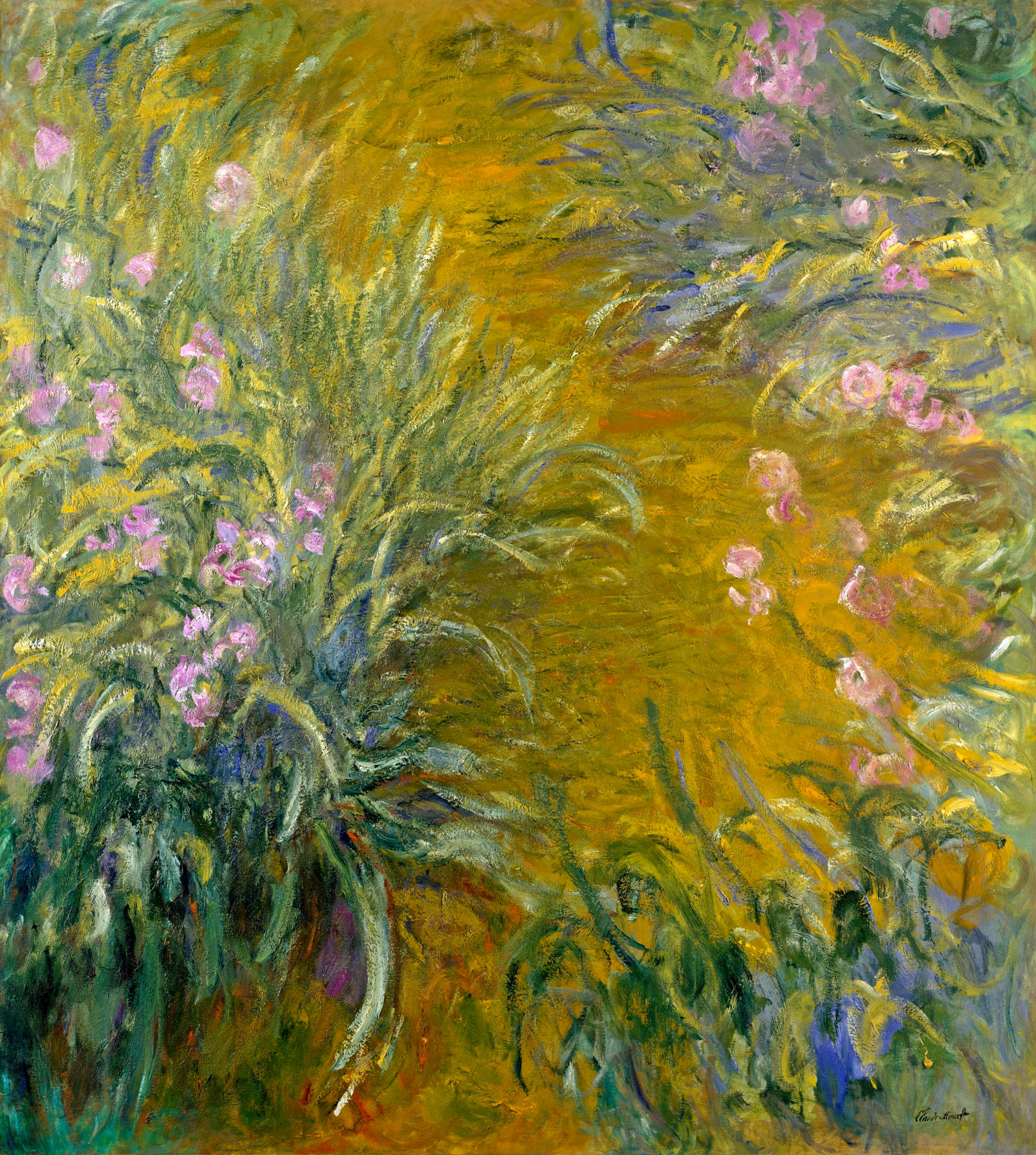 Path through the Irises 01 (1914) - Claude Monet Tablo