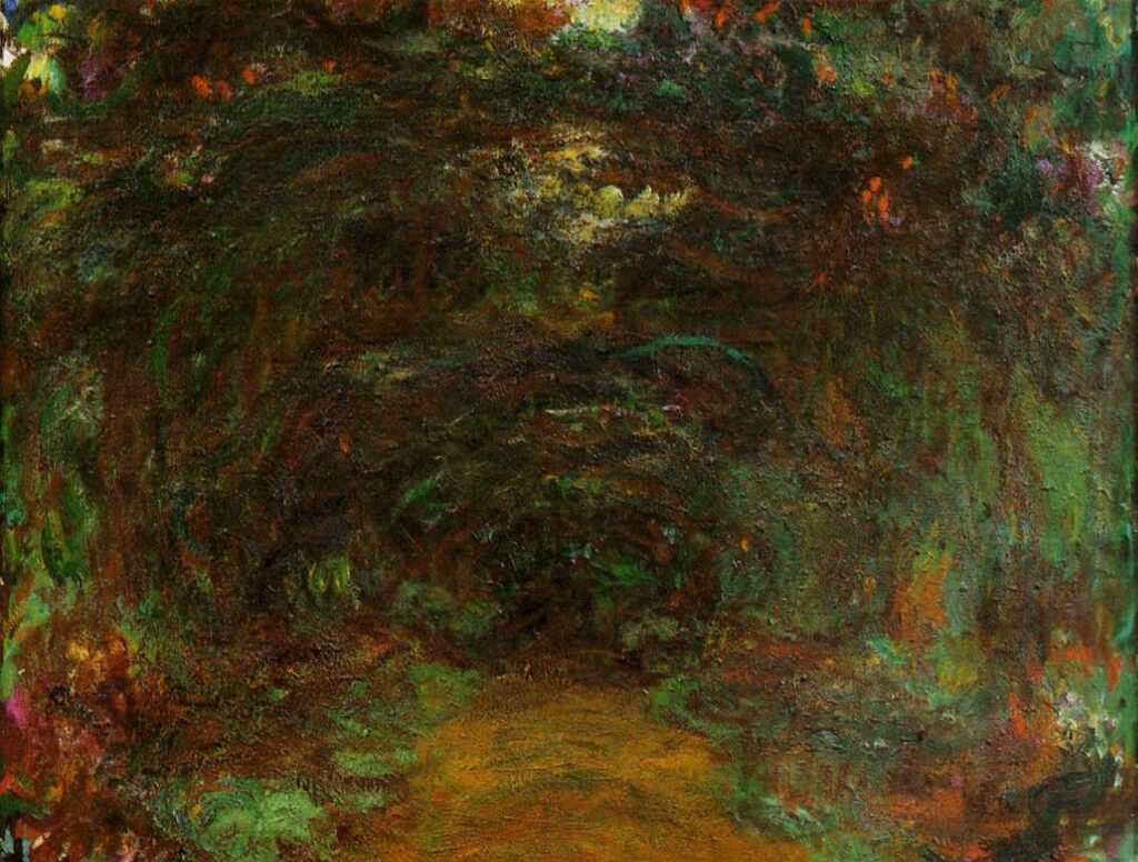 Path under the Rose Trellises, Giverny (1920) - Claude Monet Tablo