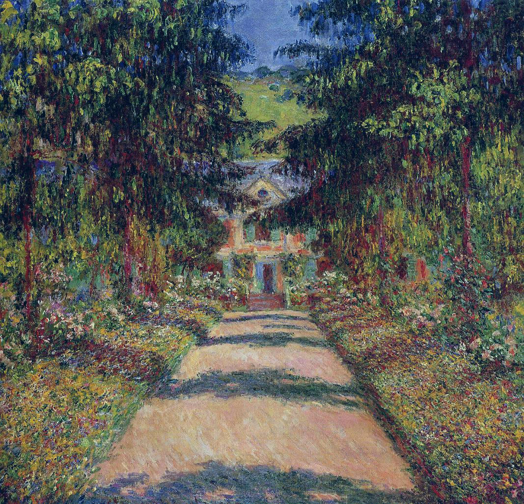 Pathway in Monet's Garden at Giverny (1900) - Claude Monet Tablo
