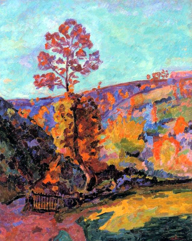 Paysage à Crozant (1917) - Armand Guillaumin Tablo