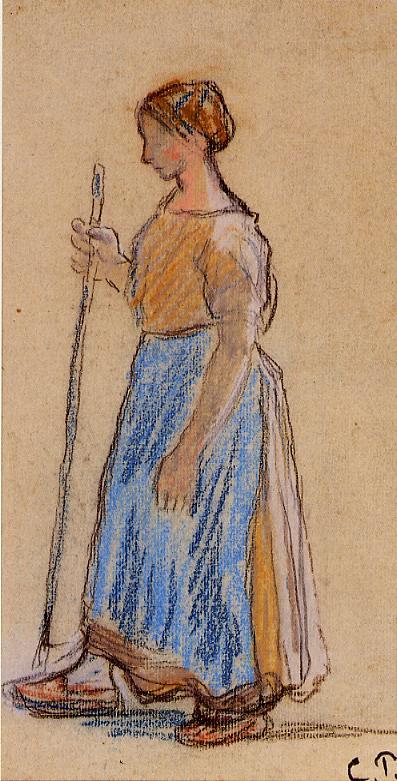 Peasant Woman (1890) - Camille Pissarro Tablo