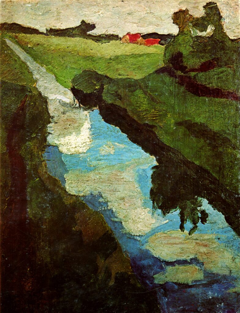 Peat digging (1900) - Paula Modersohn-Becker Tablo