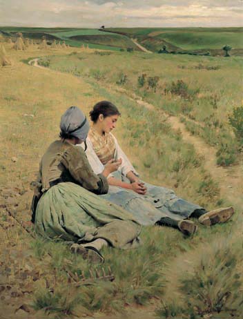 Peines De Coeur - Charles Sprague Pearce Tablo