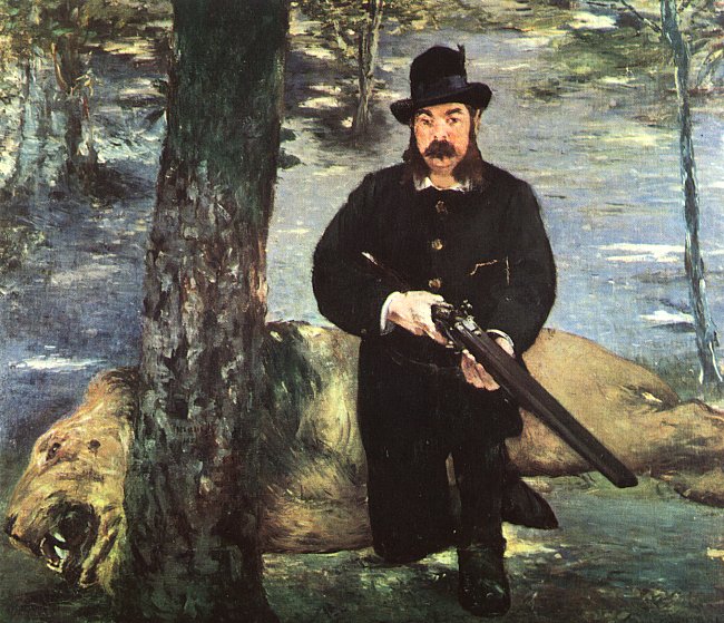 Pertuiset, Lion Hunter (1881) - Edouard Manet Tablo