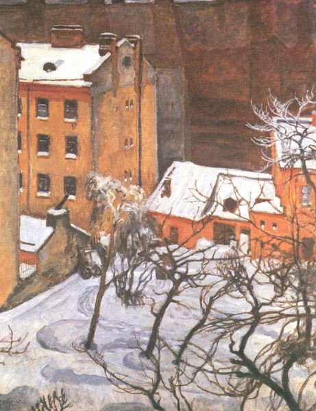 Petersburg (1914) - Mstislav Dobuzhinsky Tablo