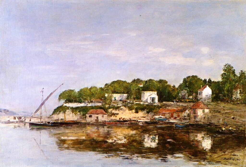 Petit Port de Saint Jean near Villefranche (1892) - Eugène Boudin Tablo