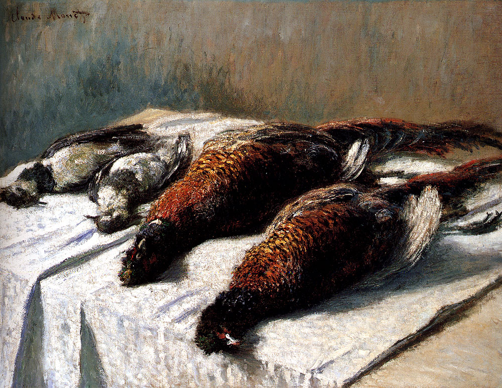 Pheasants And Plovers (1879) - Claude Monet Tablo
