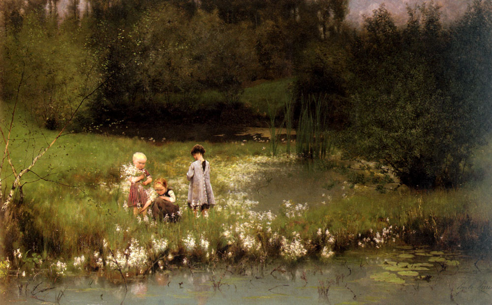 Picking Blossoms - Emile Claus Tablo